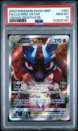 (PSA 10) Pokemon: Crown Zenith - Lucario VSTAR #SWSH291 [ETB Promo/Full Art] - Image 1