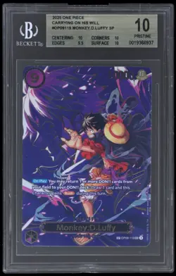 2025 One Piece Monkey.D.Luffy SP OP09-119 OP13 Carrying On His Will BGS 10 - Image 1