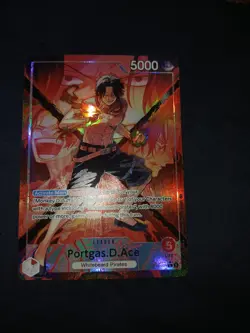 One Piece TCG Portgas D Ace OP16-001 Alternate ALT ART The Time Of Battle L - Image 2