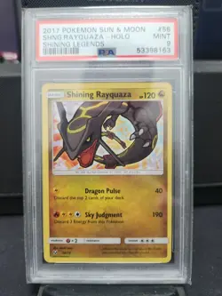 Shining Rayquaza 56/73 PSA 9 Shining Legends Holo Pokemon - Image 1