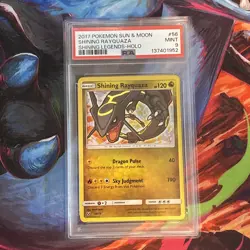 2017 POKEMON SUN & MOON SHINING LEGENDS #56/73 SHINING RAYQUAZA HOLO PSA 9 - Image 1