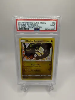 Pokemon Rayquaza Holo Card Shining Legends 56/73 PSA 9 - Image 1