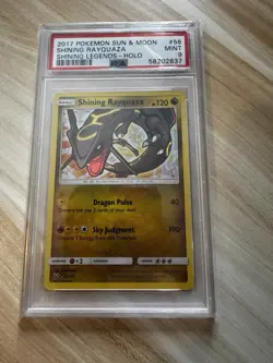 Pokemon TCG Shining Rayquaza Card Shining Legends 56/73 Holo PSA 9 - Image 1