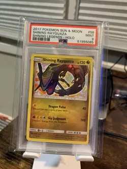 Pokemon TCG Shining Rayquaza Shining Legends 56/73 Holo Shiny Holo Rare PSA 9 - Image 1