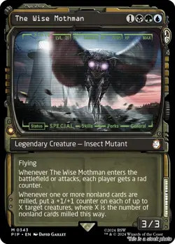 MTG The Wise Mothman (Showcase) Card #343 Universes Beyond: Fallout NM Magic - Image 1