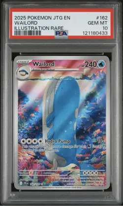 Wailord 162/159 PSA 10 Gem Mint Journey Together Art Rare Card - Image 1
