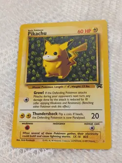 Pokemon Pikachu #1 Black Star Promo Card Wizards ~ Ungraded - Image 2