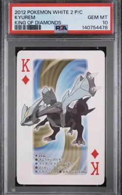 2012 POKEMON WHITE 2 PLAYING CARDS KING OF DIAMONDS KYUREM PSA 10 - Image 1