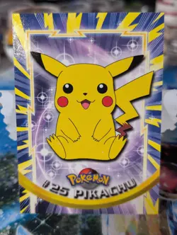 Pikachu #25 Topps Trading Cards Series 1 Blue Logo Pokemon Non Holo NM- - Image 1