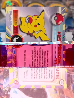 Pikachu #25 Topps Trading Cards Series 1 Blue Logo Pokemon Non Holo NM- - Image 3