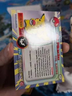 Pikachu #25 Topps Trading Cards Series 1 Blue Logo Pokemon Non Holo NM- - Image 4