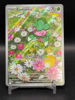 Fomantis 085/084 Pitch Black Full Art Holo Rare Pokemon Card NM - Image 1