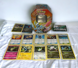 Pokemon TCG Trading Card Game White Kyurem Tin and 13 Cards CCG Lot #17 - Image 1
