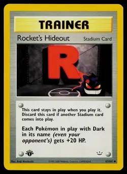Pokemon Card - Rocket's Hideout Neo Revelation 63/64 1st Edition Uncommon - Image 1