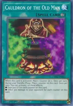 Yugioh - Cauldron of the Old Man - 1st Edition NM - Plus Free Holographic Card - Image 1