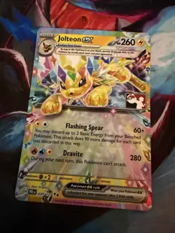 Pokemon TCG Play Jolteon EX Prize Pack Series 7 Stamped Card 030/131 - Image 1