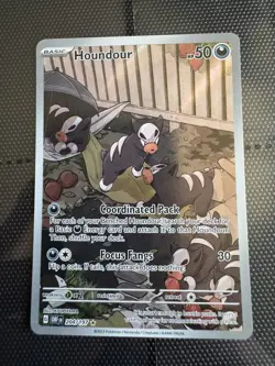Pokemon TCG Houndour Sv03: Obsidian Flames Holo Illustration Rare Card 204/197 - Image 1