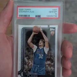 2025-26 Topps Flagship Cooper Flagg RC #201 Mavericks PSA 10 GEM MINT Rookie - Image 1