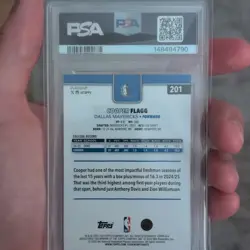 2025-26 Topps Flagship Cooper Flagg RC #201 Mavericks PSA 10 GEM MINT Rookie - Image 2