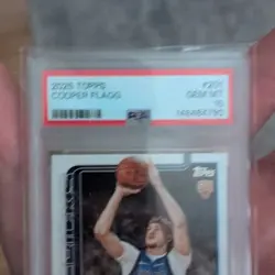2025-26 Topps Flagship Cooper Flagg RC #201 Mavericks PSA 10 GEM MINT Rookie - Image 5