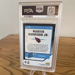 2024 Panini Donruss Optic Marvin Harrison Jr. Orange Prizm /249 #276 PSA 10 - Image 2