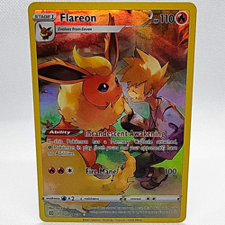 Pokemon Company Flareon TG01/TG30 SWSH09 Trainer Gallery UR Holo Full Art - Image 1