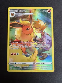 Pokemon Flareon Holo Ultra Rare TG01/TG30 Brilliant Stars Trainer Gallery Eng - Image 1