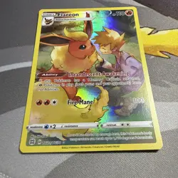Pokemon TCG Flareon TG01/TG30 Trainer Gallery Card Brilliant Stars Near Mint NM - Image 2