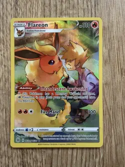 Pokemon TCG Flareon TG01/TG30 Trainer Gallery Card Brilliant Stars Near Mint NM - Image 1