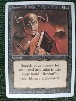 Magic The Gathering - DEMONIC TUTOR - Revised Edition 1994 - Image 1
