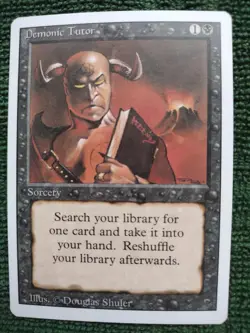 Magic The Gathering - DEMONIC TUTOR - Revised Edition 1994 - Image 3