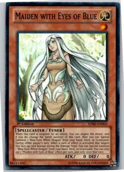 Yugioh Yu-Gi-Oh Maiden with Eyes of Blue SDBE-EN006 1st Saga of Blue-Eyes White - Image 1