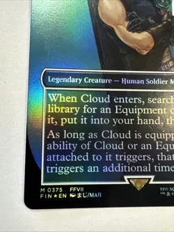 1x Cloud, Midgar Mercenary - Foil - Borderless Light Play MTG Magic - 375 - Image 4