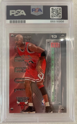 1995 METAL SILVER SPOTLIGHT #13 MICHAEL JORDAN NM-MT PSA 8 - Image 2