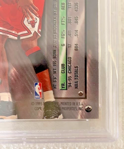 1995 METAL SILVER SPOTLIGHT #13 MICHAEL JORDAN NM-MT PSA 8 - Image 4