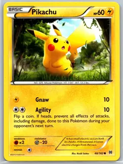 Pikachu 48/162 Common BREAKthrough Pokemon Near Mint - Image 1
