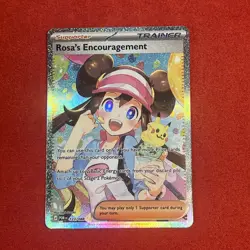 Rosa's Encouragement 123/088 Secret Rare Full Art Holo Pokemon Card - Image 1