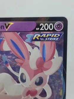 Pokemon Sylveon V 074/203 Ultra Rare Holo Basic 200 HP English SWSH07 - Image 2