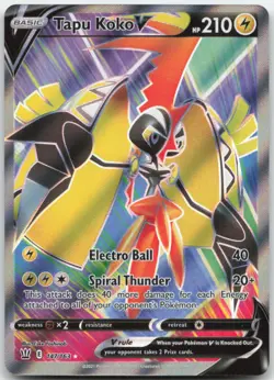 Tapu Koko V 147/163 SWSH05: Battle Styles Pokemon Card NM - Image 1