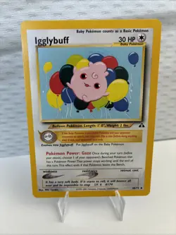 Vintage Pokemon TCG Igglybuff Neo Discovery Uncommon Card 40/75 - NM - Image 1