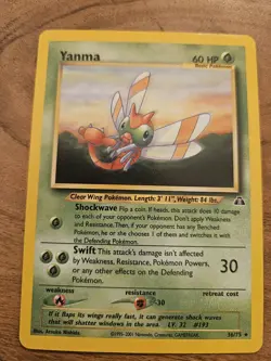 Pokemon Cards: Neo Discovery Rare Holo: Yanma 36/75 - Image 1