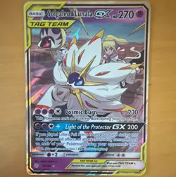 Solgaleo & Lunala GX TAG TEAM 75/236 Cosmic Eclipse Holo Ultra Rare HP270 EN - Image 1