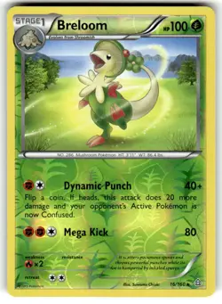 Breloom Reverse Holo 16/160 Rare Primal Clash Pokemon NM - Image 1