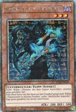 yugioh Nachtlicher Angreifer RA03-DE139 PLATINUM SECRET RARE DEUTSCH - Image 1