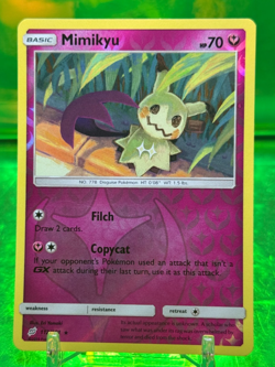 2019 112/181 Mimikyu Pokemon TCG Sun & Moon Team Up Reverse HOLO - Image 1