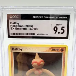 Pokemon TCG Baltoy 43/106 EX Emerald CGC Mint + 9.5 Card 2005 - Image 3