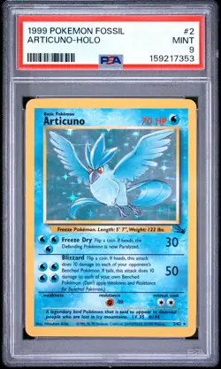 1999 POKEMON FOSSIL #2 ARTICUNO-HOLO PSA 9 - Image 1