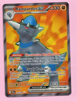 Rampardos ex 100/084 Pokemon Pitch Black Ultra Rare Full Art Holo NM - Image 1