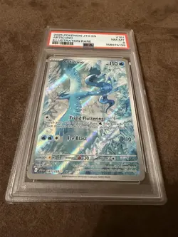 2025 POKEMON JTG EN ARTICUNO ILLUSTRATION RARE- #161 PSA 8 NM-MT - Image 1
