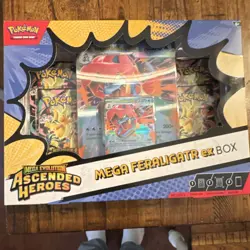 Pokemon TCG Mega Evolution Ascended Heroes Box Set Mega Feraligatr EX English - Image 1
